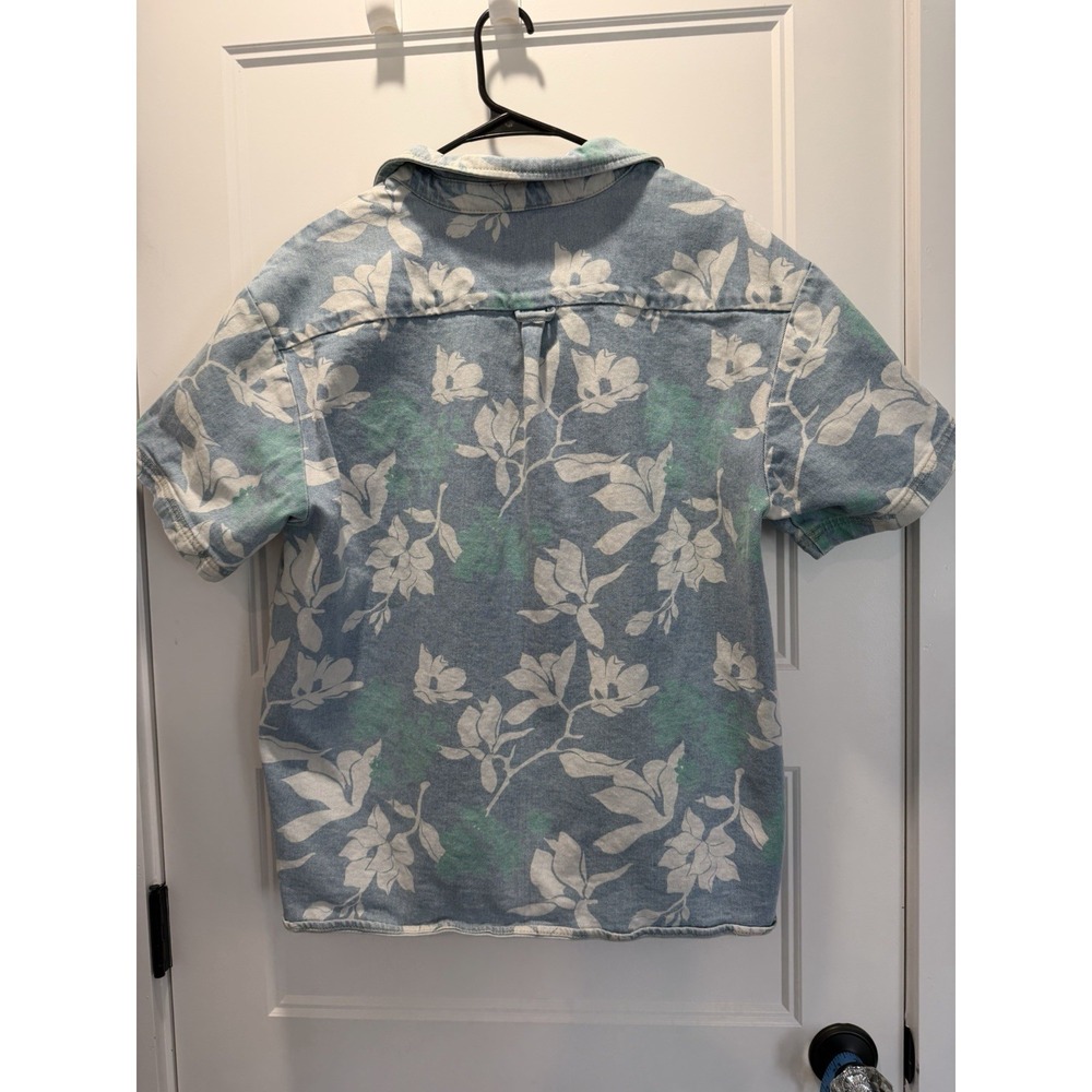 Disney Princess Tiana Frog Denim Hawaiian Short Sleeve Shirt unisex Medium - Picture 4 of 6